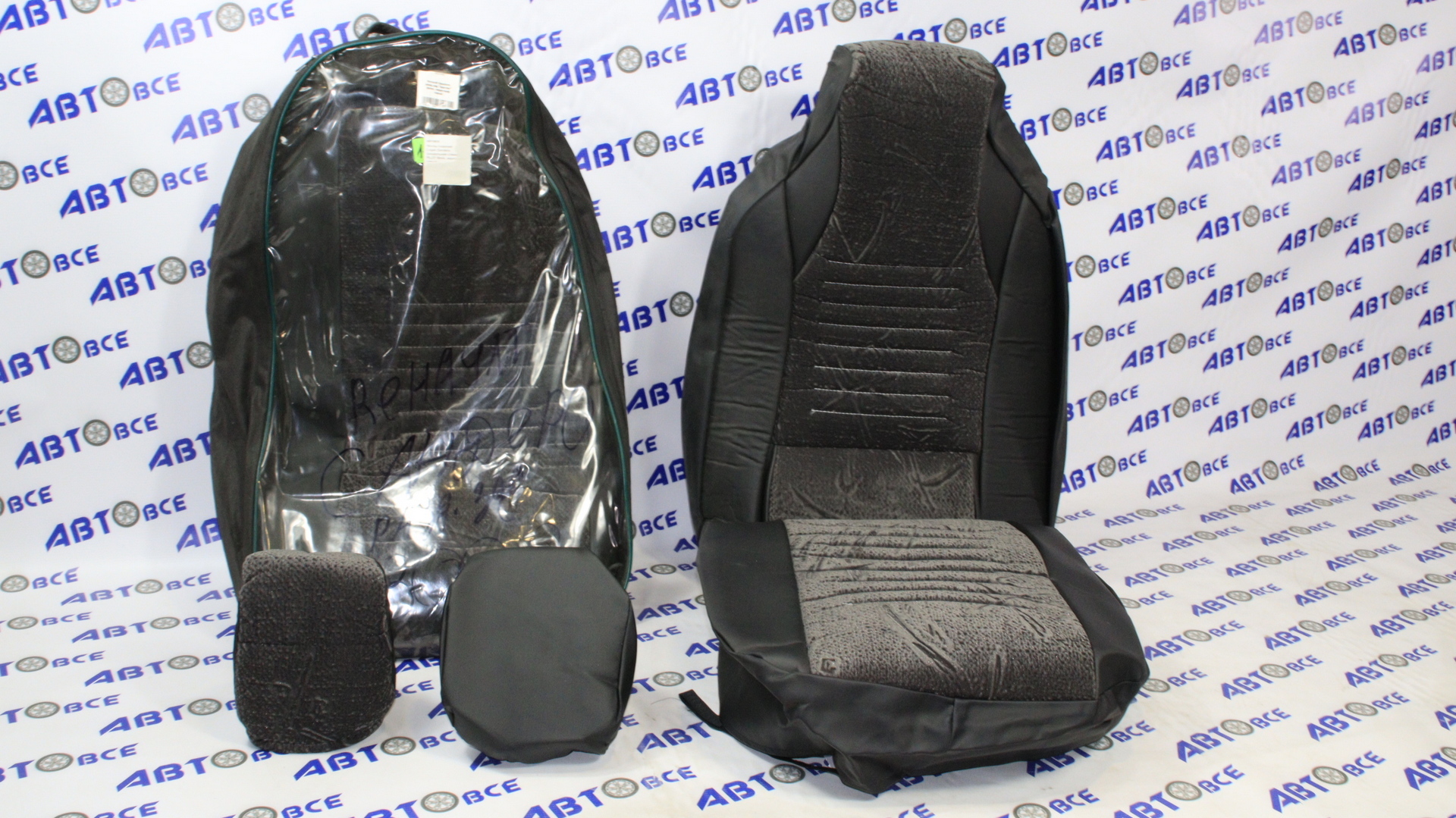 Чехлы сидений Logan,Sandero (раздельная спинка) PILOT Флок, иероглифы серый